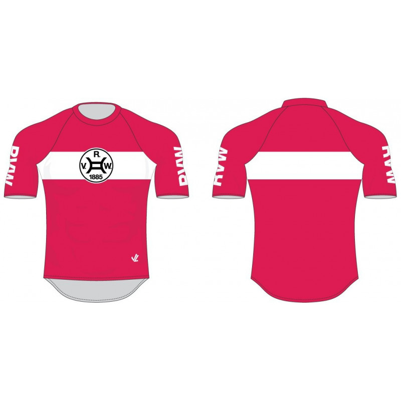 RV Weser Hameln TechShirt Kurzarm, rot mit Horizontalstreifen